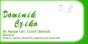 dominik cziko business card