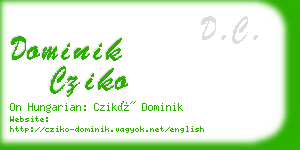 dominik cziko business card